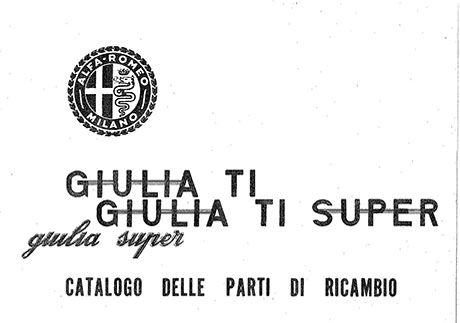 Catalogo GIULIA TI e GIULIA Super